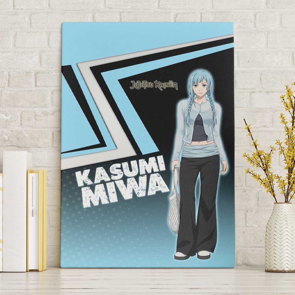 Kasumi Miwa Canvas Wall Art Blue Gradient Anime Style