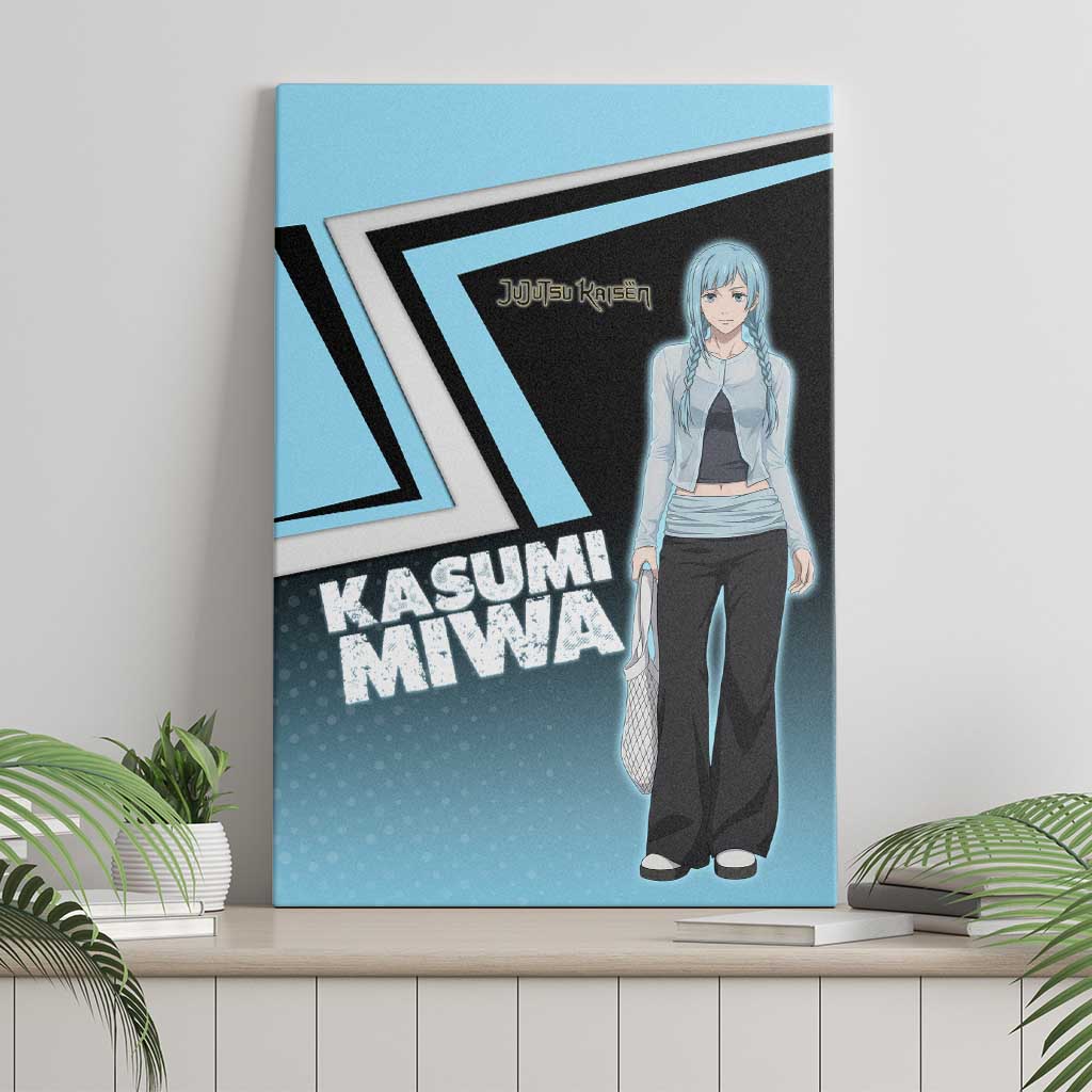 Kasumi Miwa Canvas Wall Art Blue Gradient Anime Style