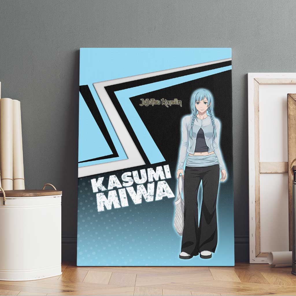 Kasumi Miwa Canvas Wall Art Blue Gradient Anime Style
