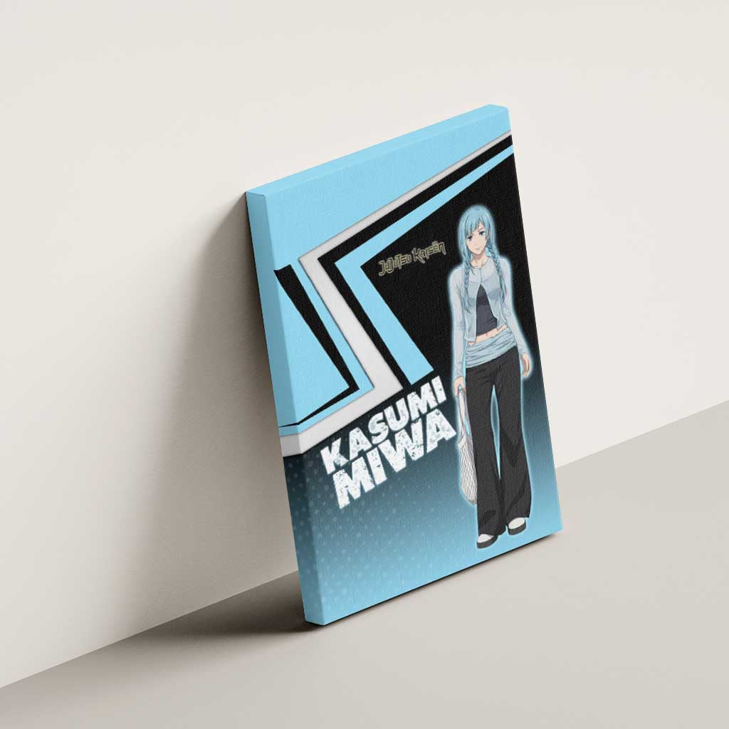 Kasumi Miwa Canvas Wall Art Blue Gradient Anime Style