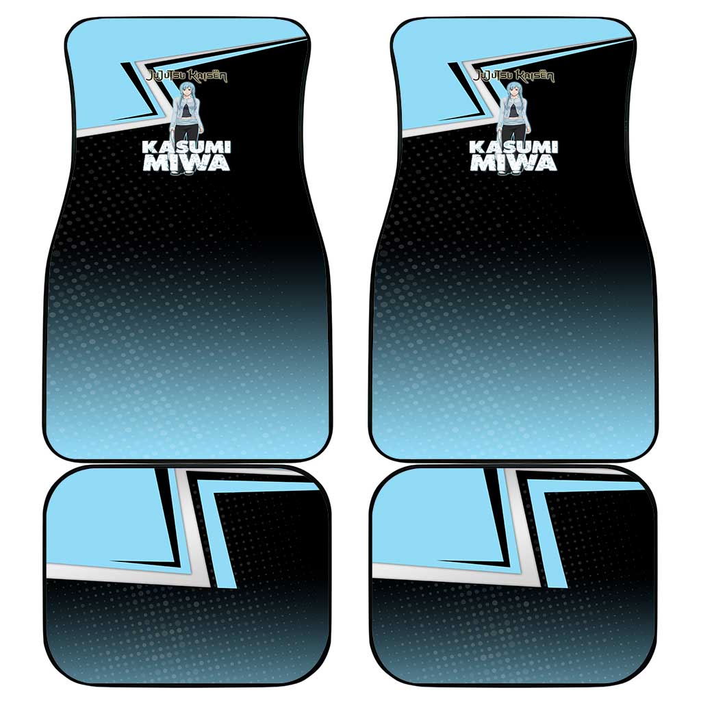 Kasumi Miwa Car Mats Blue Gradient Anime Style