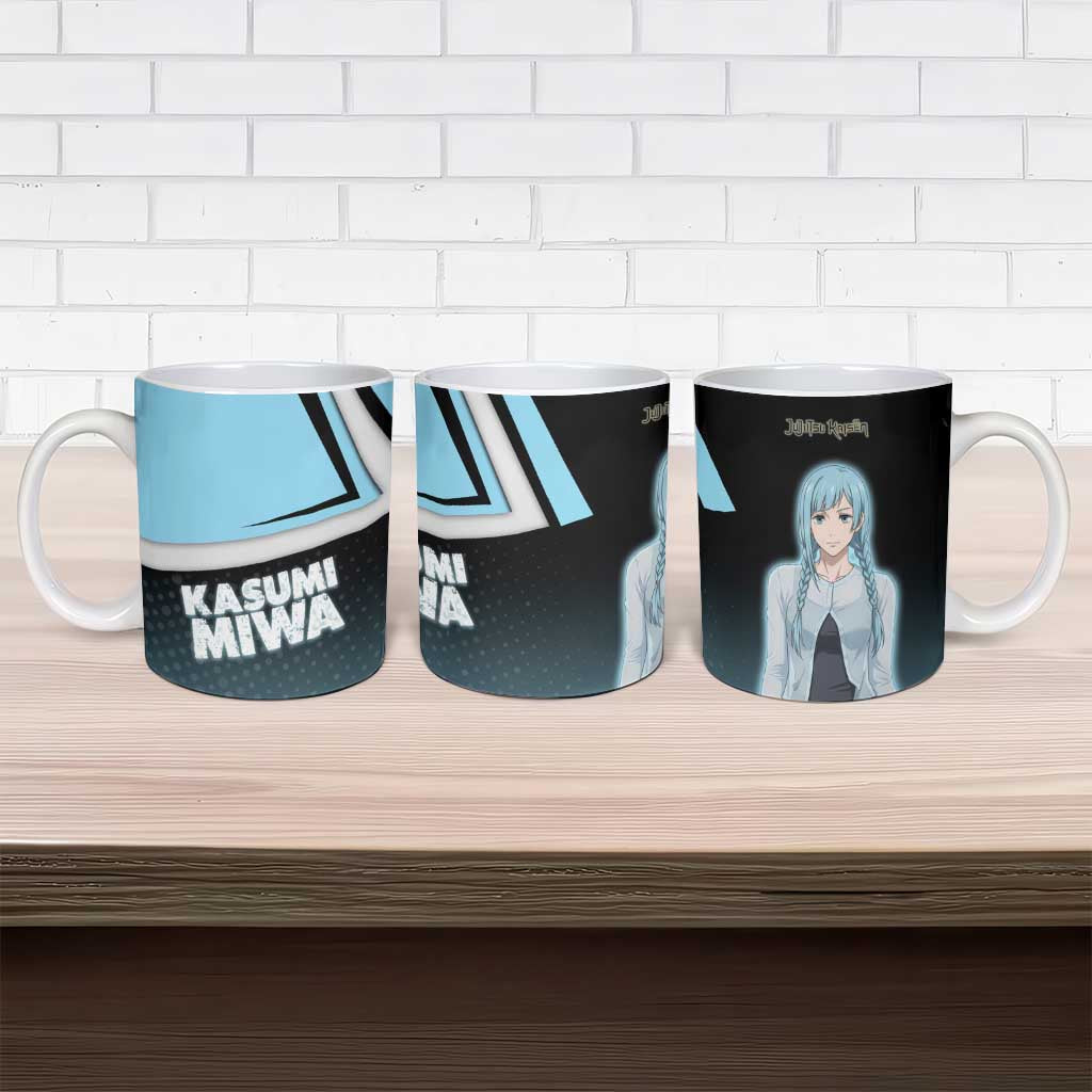 Kasumi Miwa Ceramic Mug Blue Gradient Anime Style