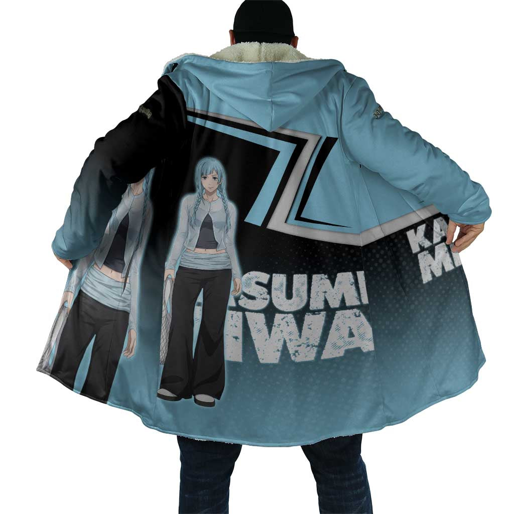 Kasumi Miwa Cloak Blue Gradient Anime Style