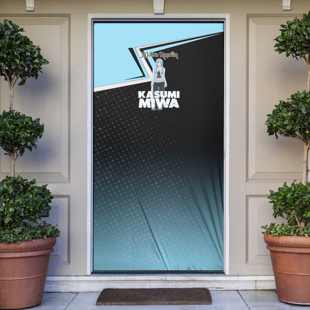 Kasumi Miwa Door Cover Blue Gradient Anime Style