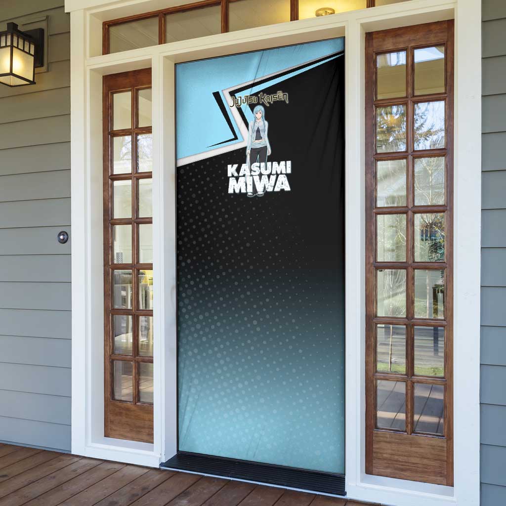Kasumi Miwa Door Cover Blue Gradient Anime Style