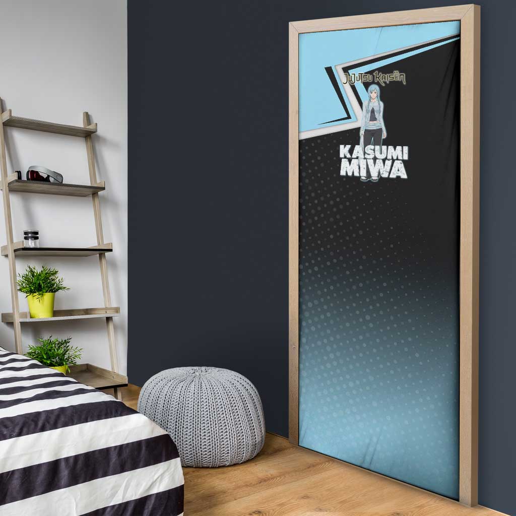 Kasumi Miwa Door Cover Blue Gradient Anime Style