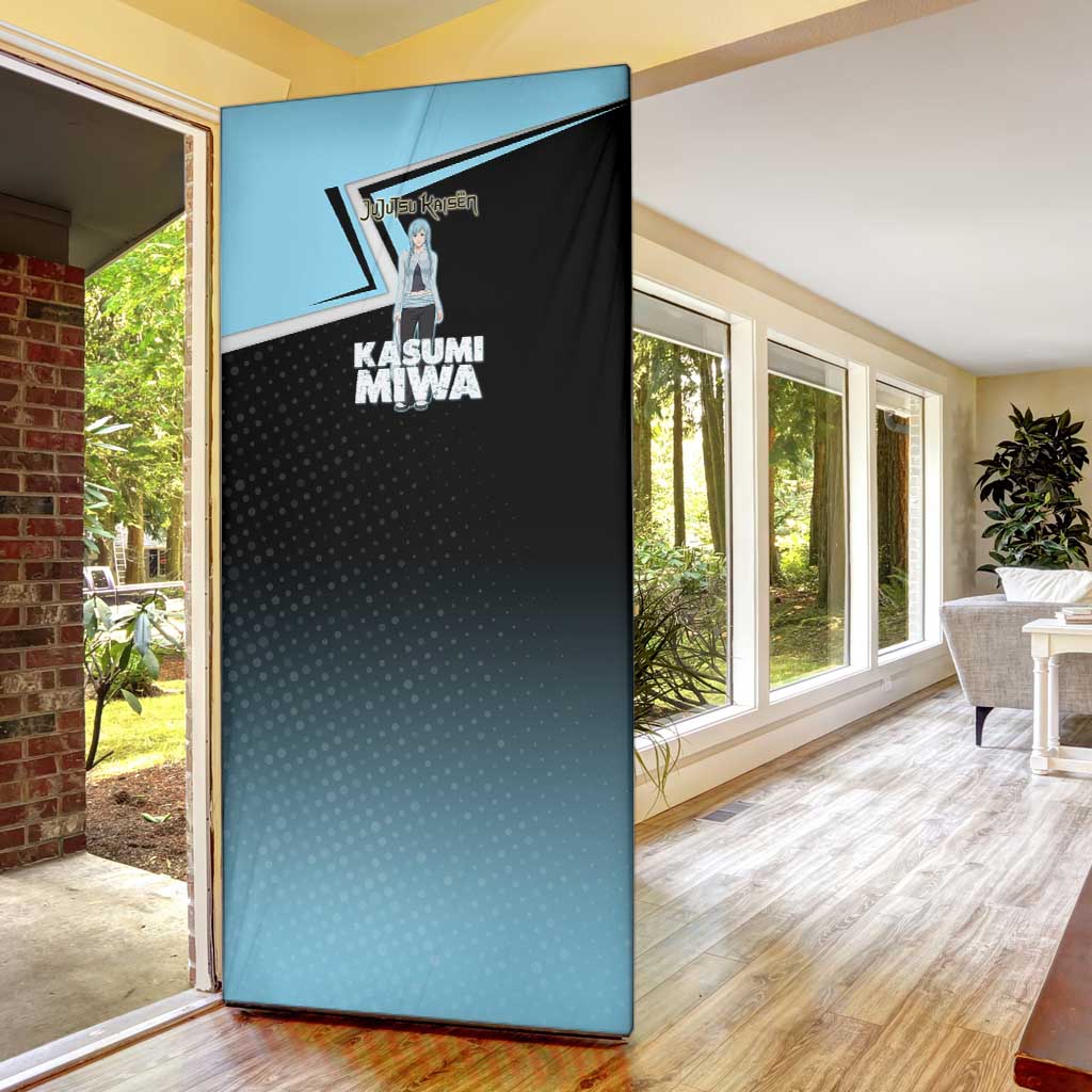 Kasumi Miwa Door Cover Blue Gradient Anime Style