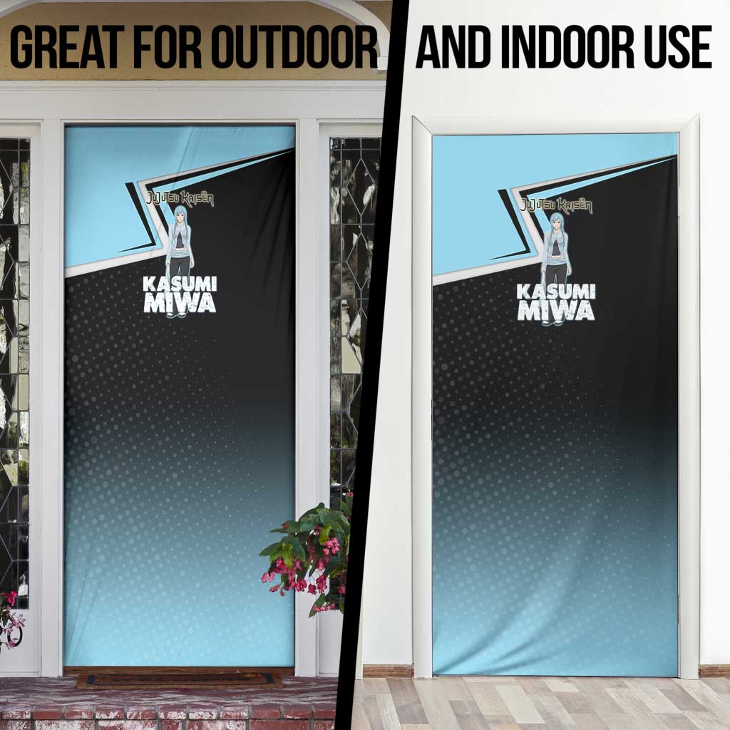 Kasumi Miwa Door Cover Blue Gradient Anime Style
