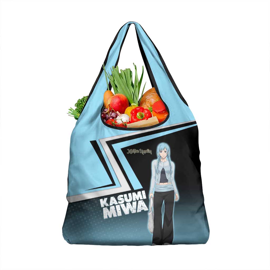 Kasumi Miwa Grocery Bag Blue Gradient Anime Style