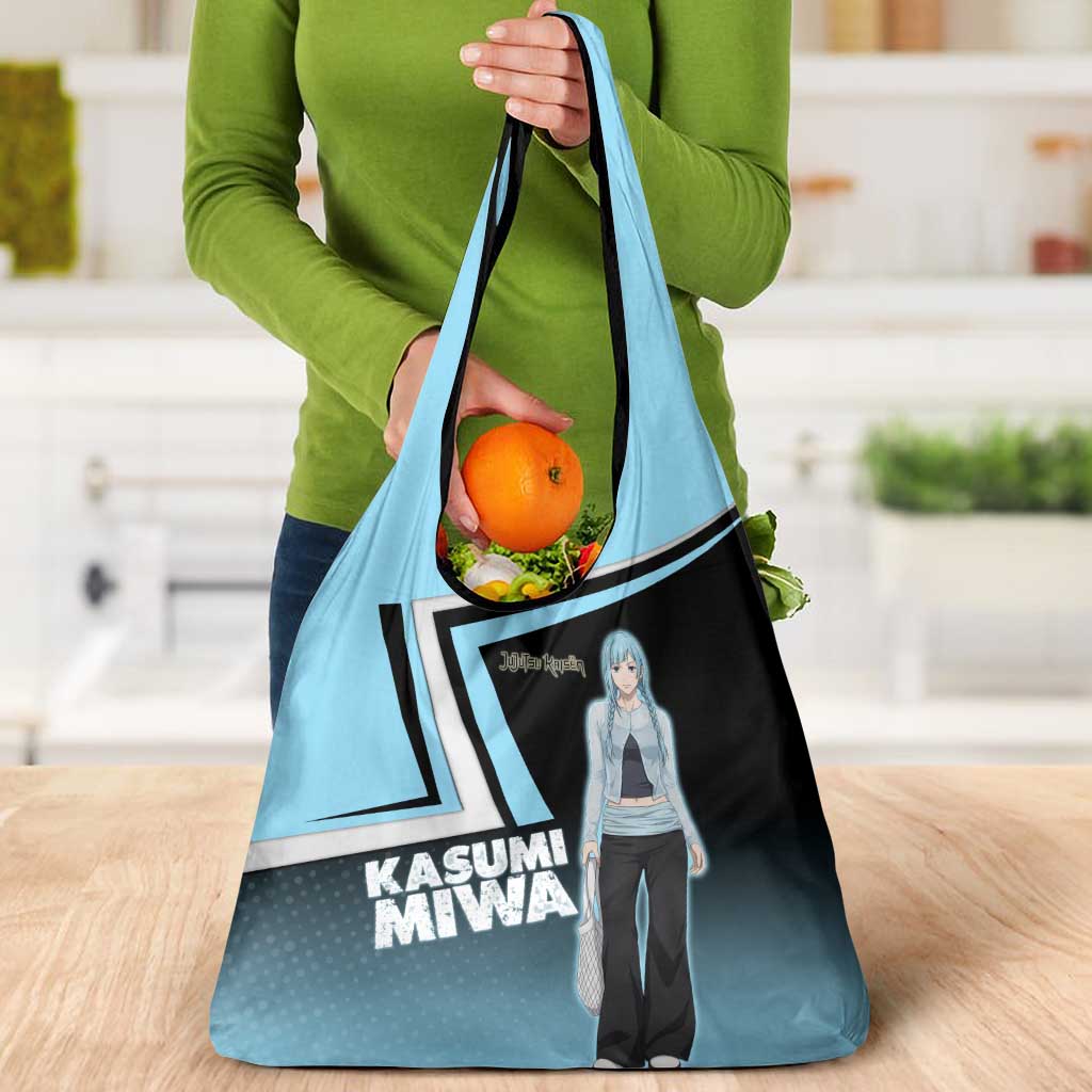 Kasumi Miwa Grocery Bag Blue Gradient Anime Style