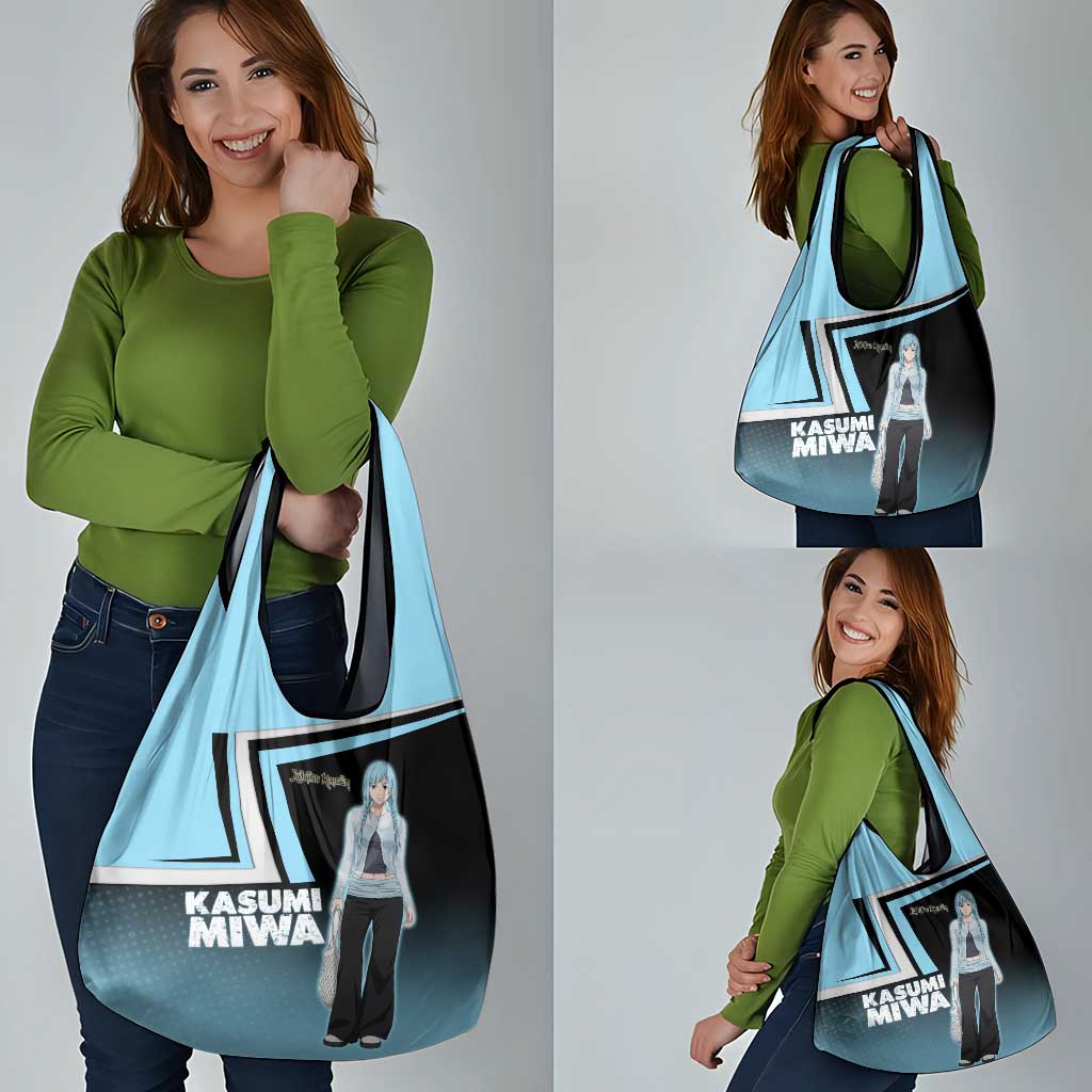 Kasumi Miwa Grocery Bag Blue Gradient Anime Style
