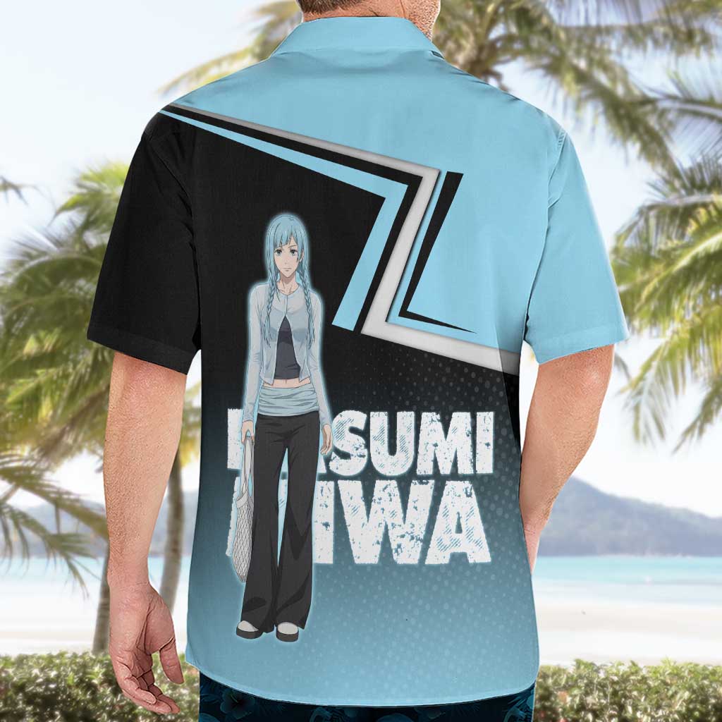 Kasumi Miwa Hawaiian Shirt Blue Gradient Anime Style