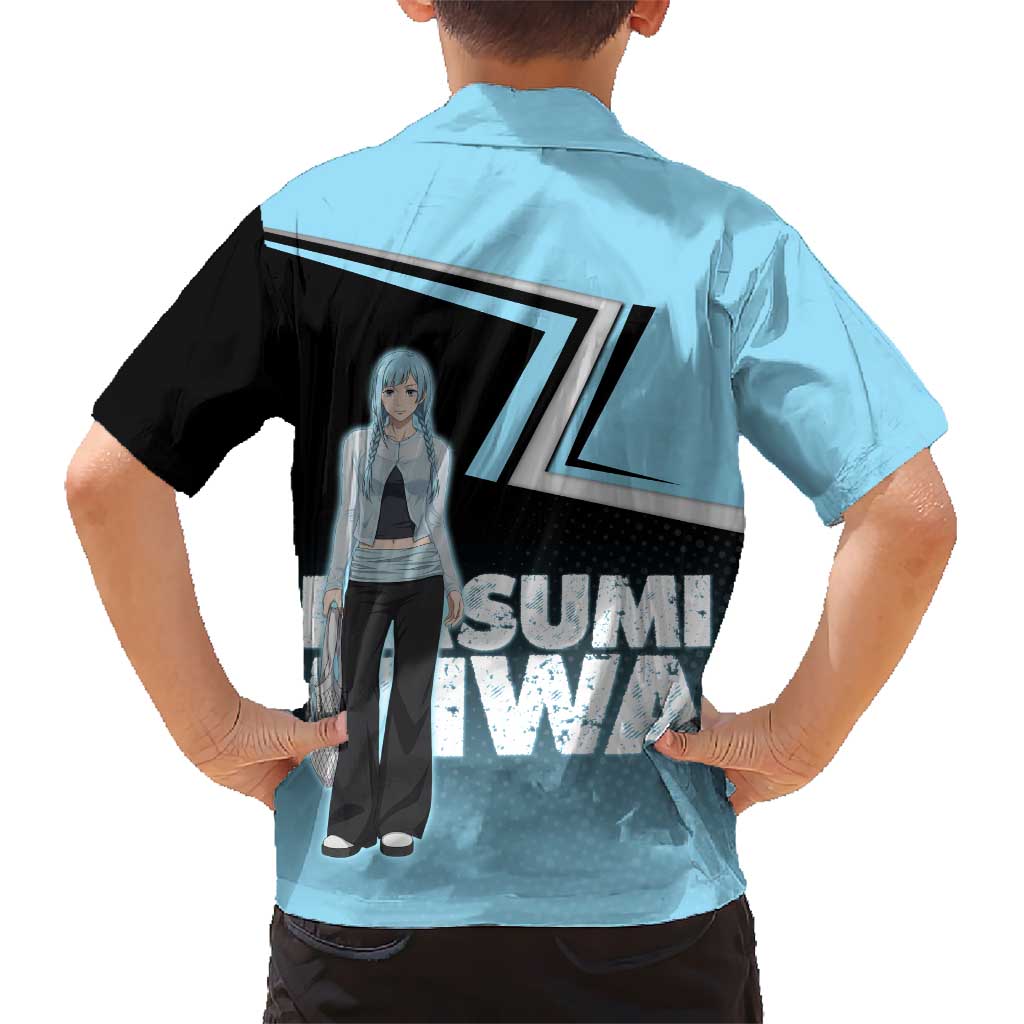 Kasumi Miwa Kid Hawaiian Shirt Blue Gradient Anime Style