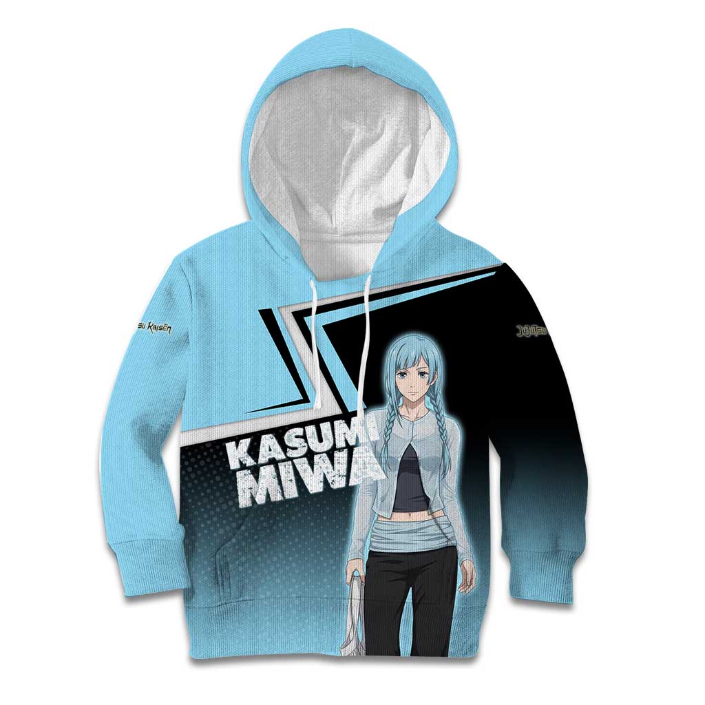 Kasumi Miwa Kid Hoodie Blue Gradient Anime Style