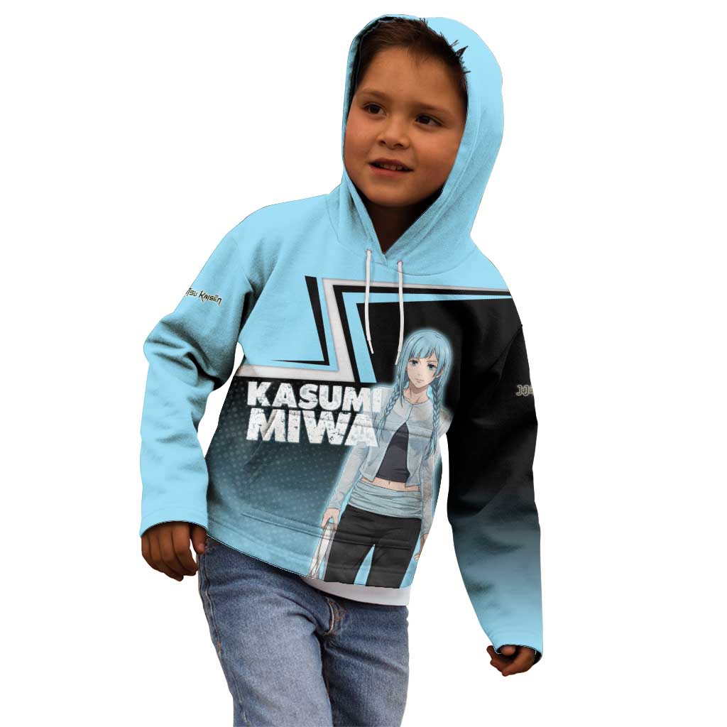 Kasumi Miwa Kid Hoodie Blue Gradient Anime Style
