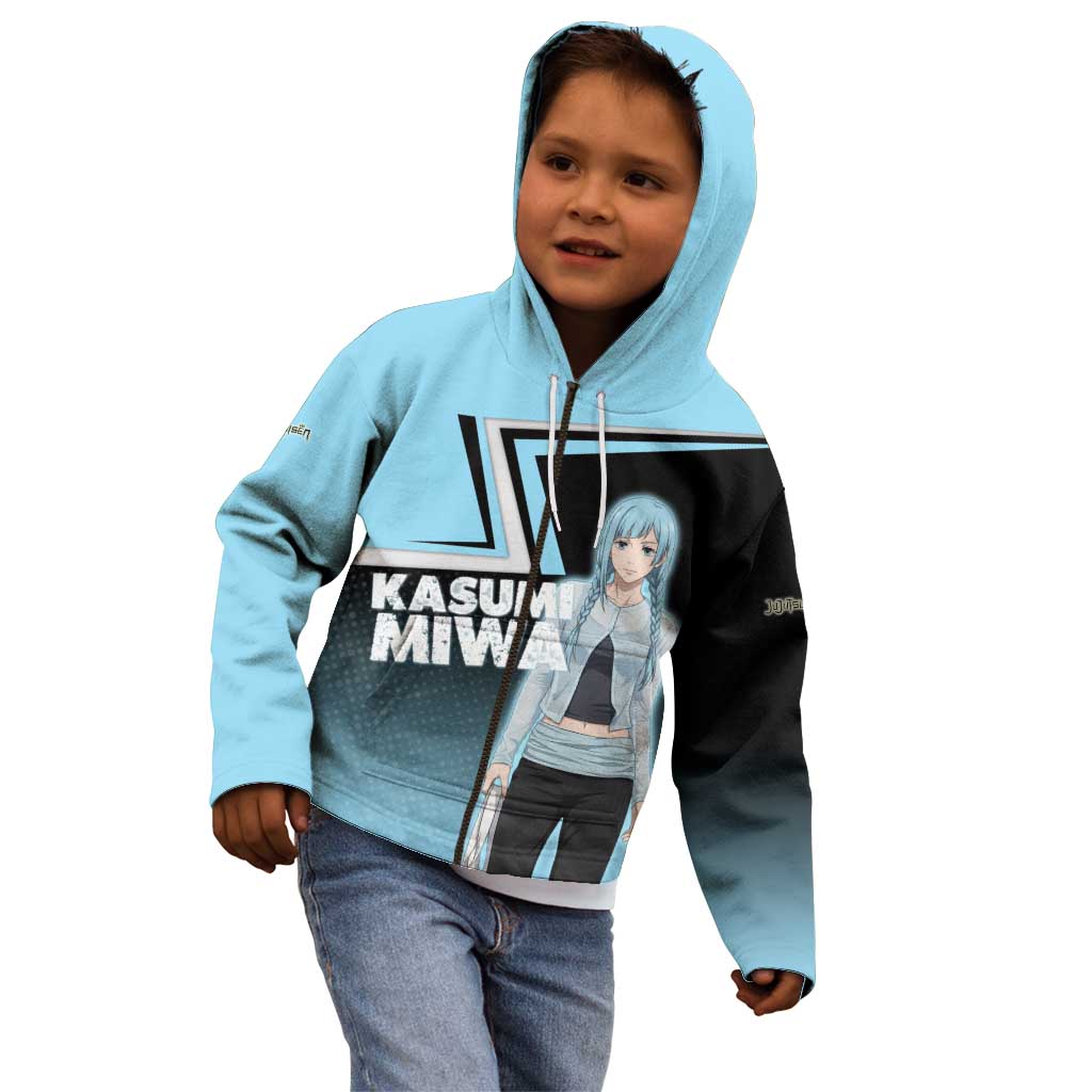 Kasumi Miwa Kid Hoodie Blue Gradient Anime Style