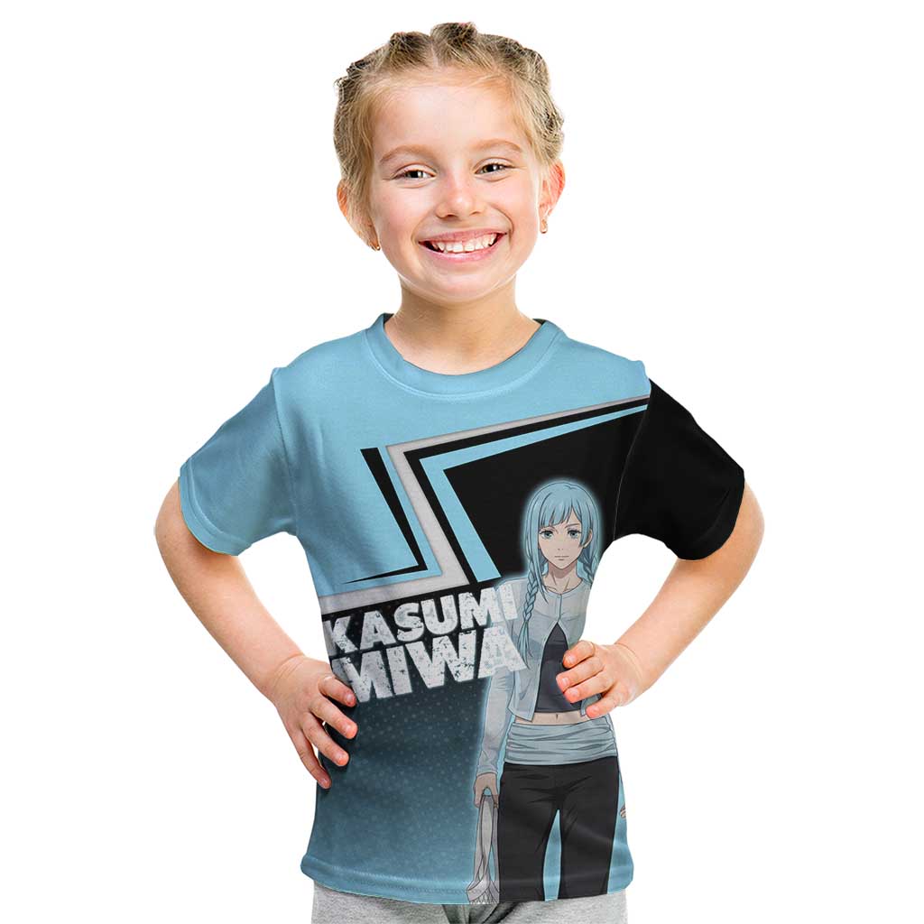 Kasumi Miwa Kid T Shirt Blue Gradient Anime Style