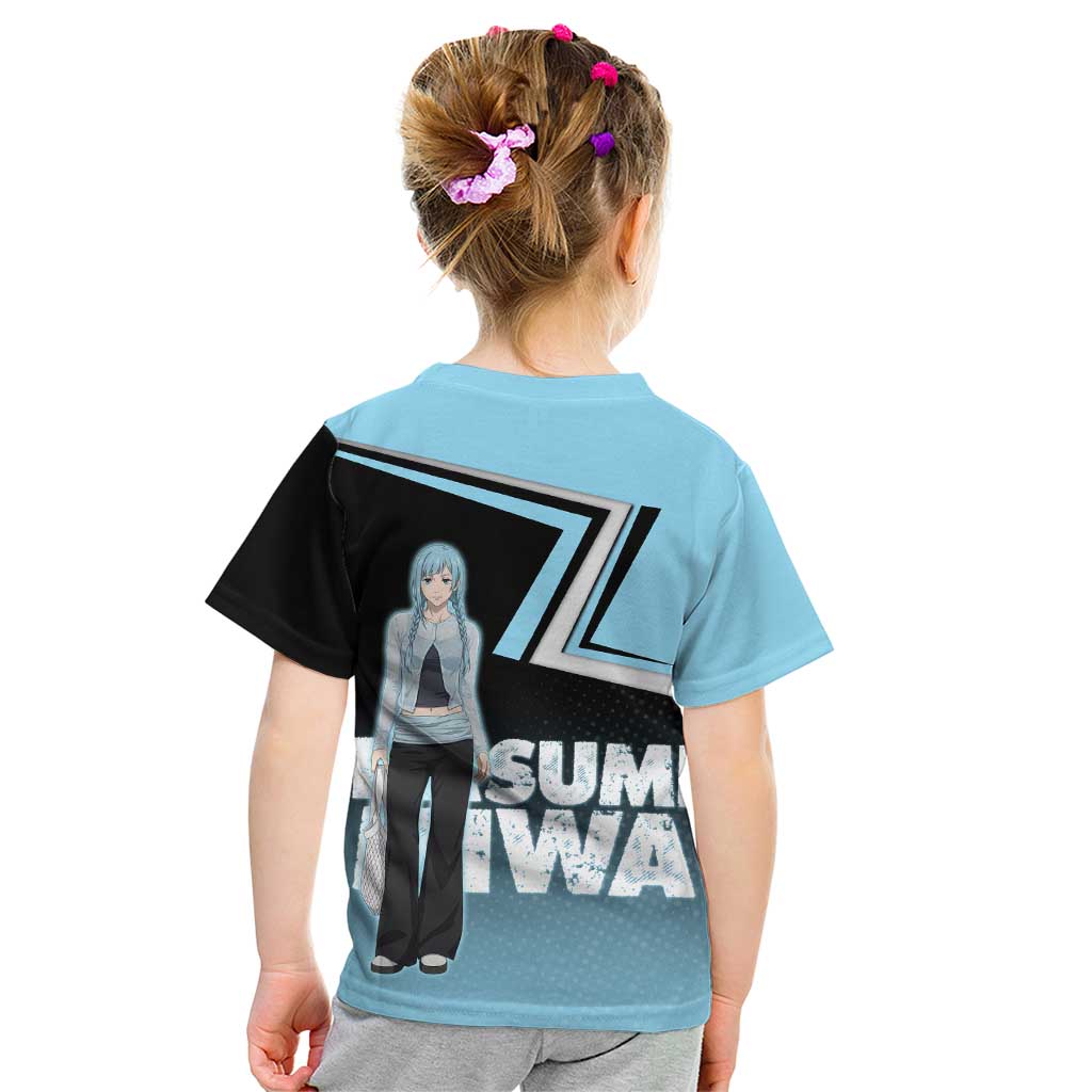 Kasumi Miwa Kid T Shirt Blue Gradient Anime Style