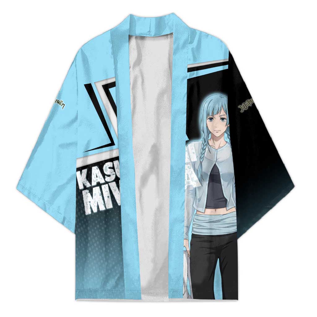 Kasumi Miwa Kimono Blue Gradient Anime Style