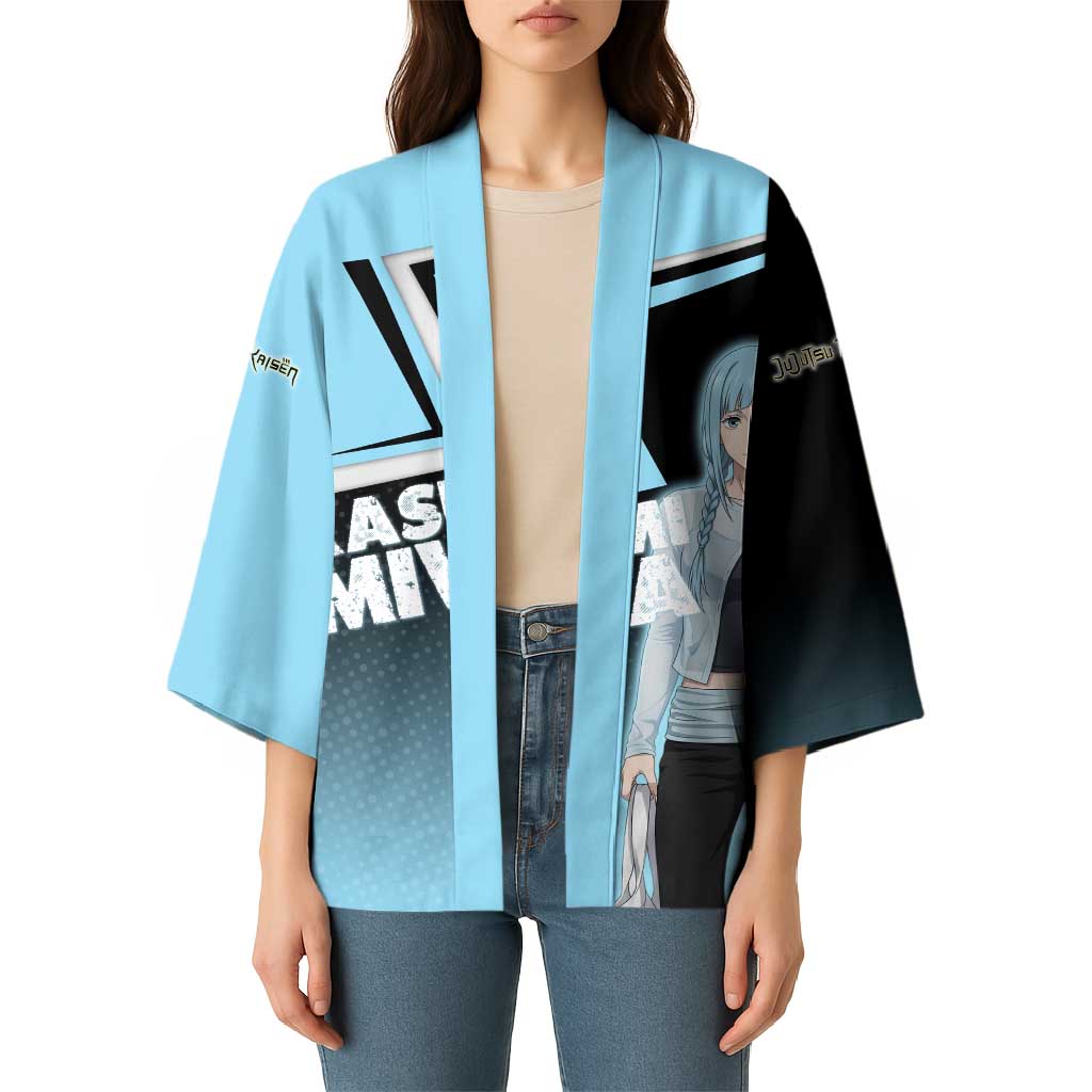 Kasumi Miwa Kimono Blue Gradient Anime Style