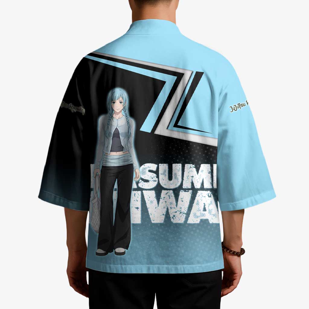 Kasumi Miwa Kimono Blue Gradient Anime Style