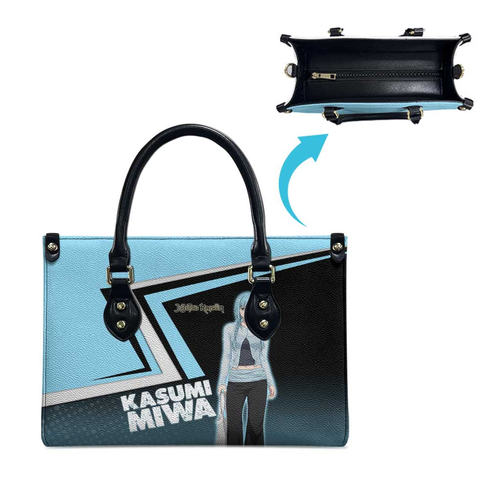 Kasumi Miwa Leather Bag Blue Gradient Anime Style