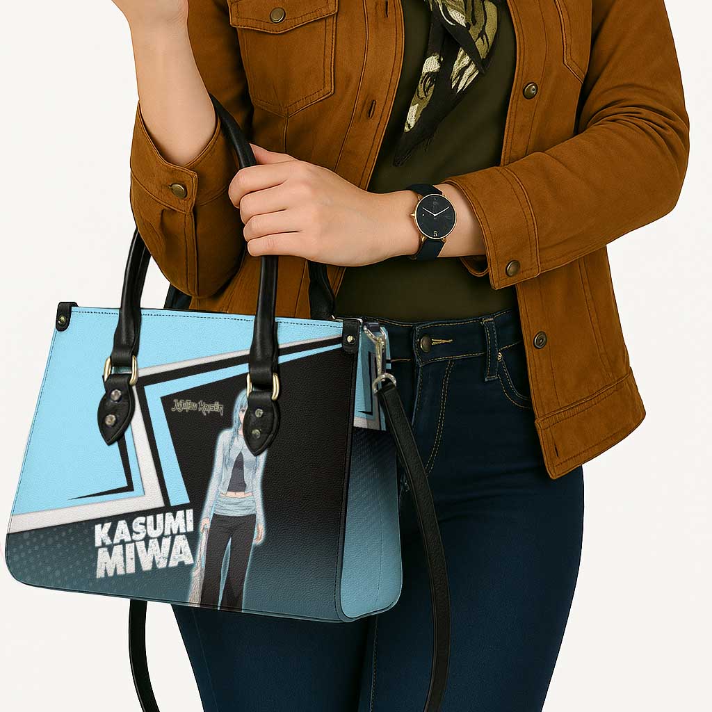 Kasumi Miwa Leather Bag Blue Gradient Anime Style