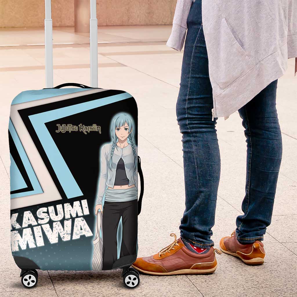 Kasumi Miwa Luggage Cover Blue Gradient Anime Style