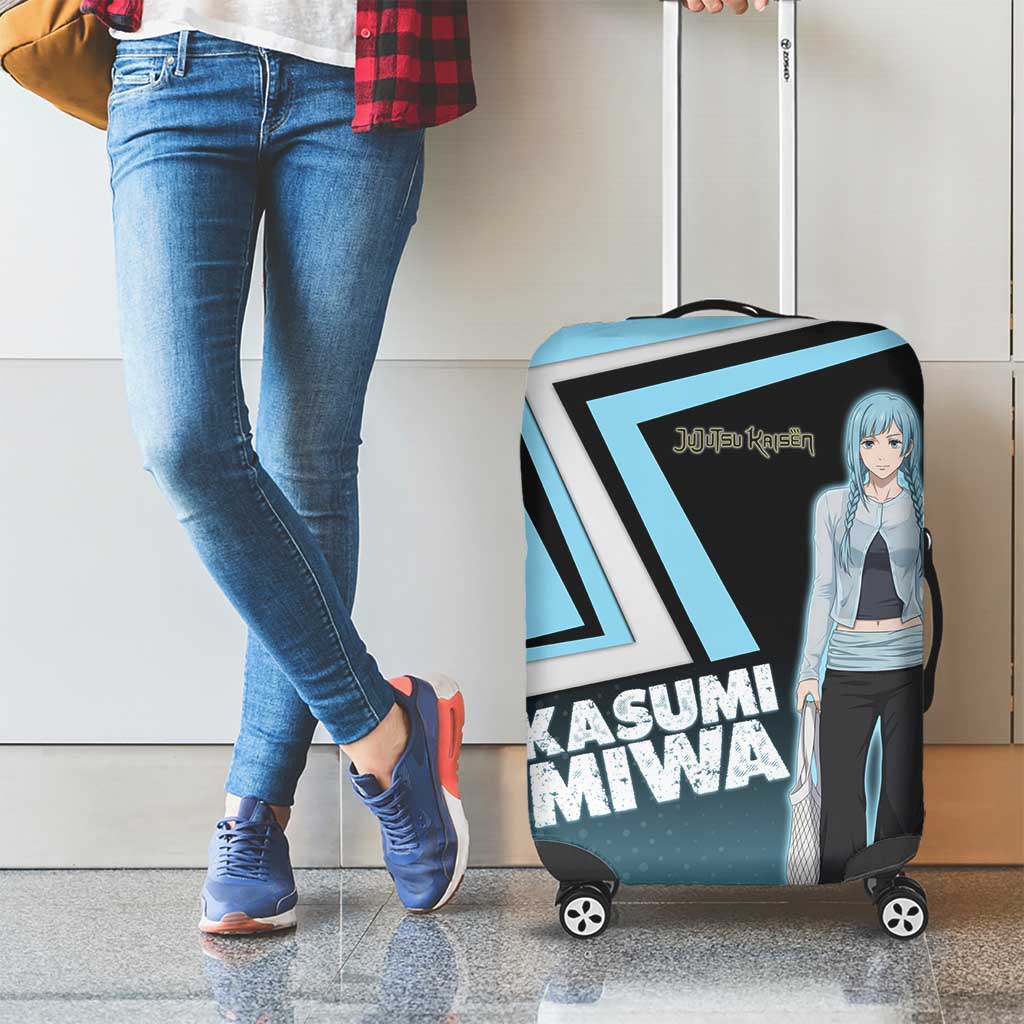 Kasumi Miwa Luggage Cover Blue Gradient Anime Style