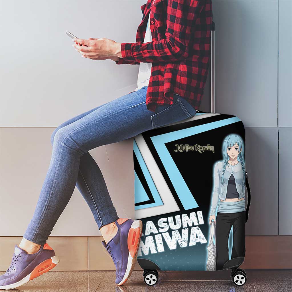 Kasumi Miwa Luggage Cover Blue Gradient Anime Style