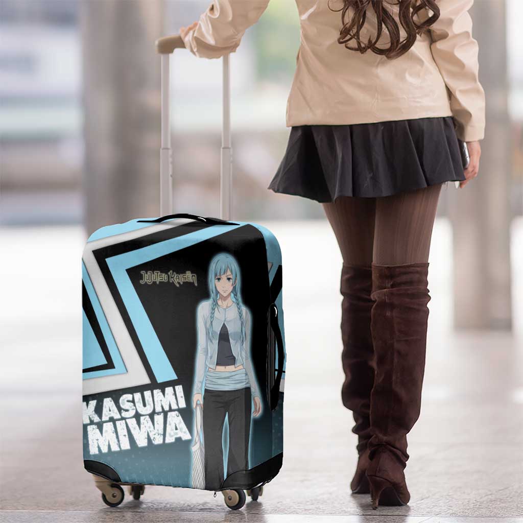 Kasumi Miwa Luggage Cover Blue Gradient Anime Style