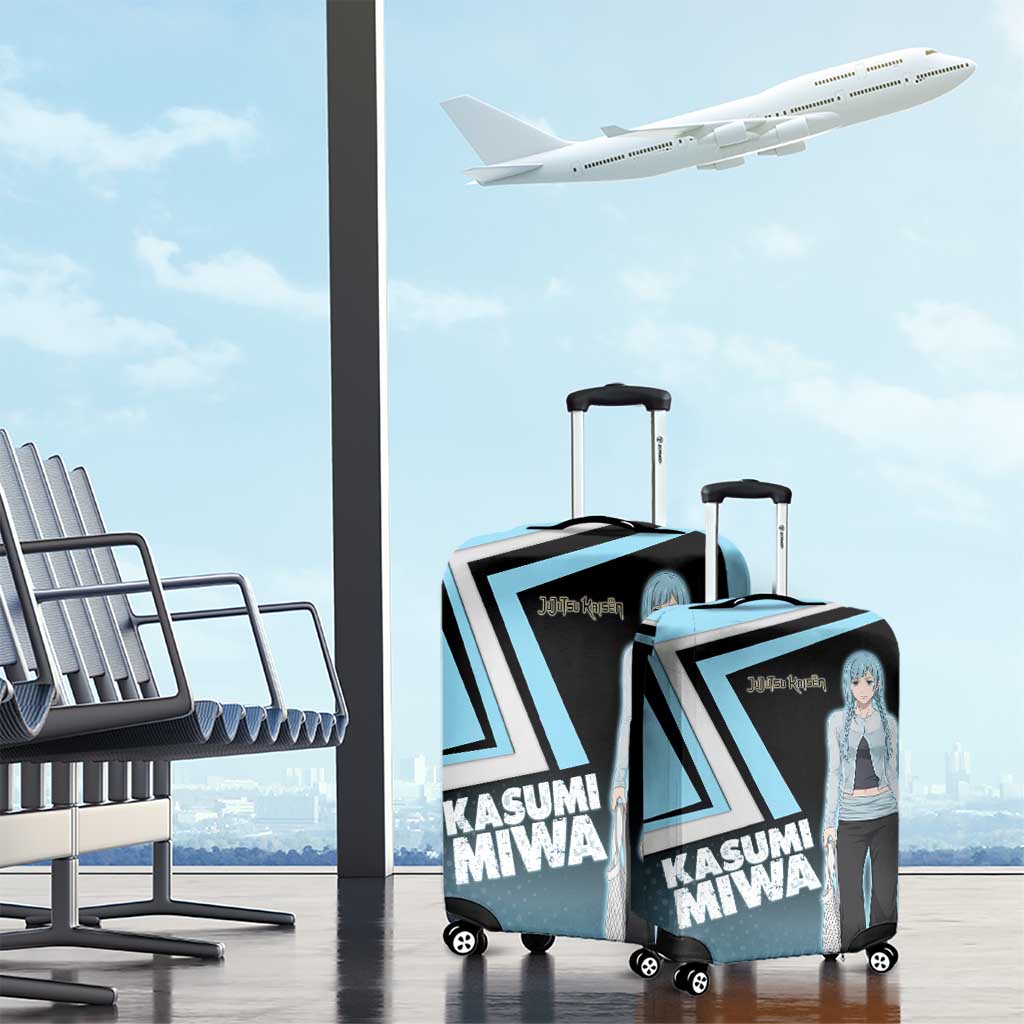 Kasumi Miwa Luggage Cover Blue Gradient Anime Style