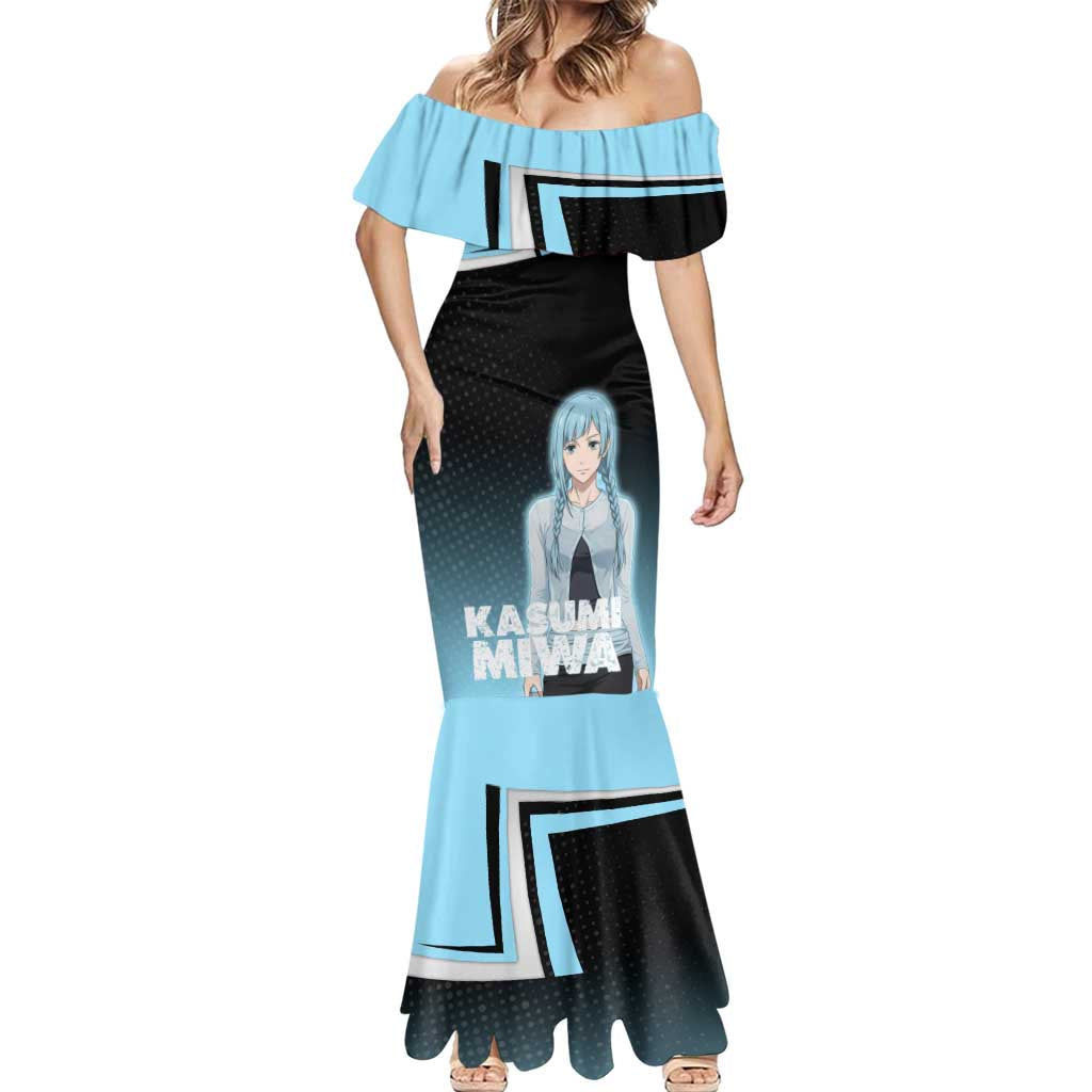 Kasumi Miwa Mermaid Dress Blue Gradient Anime Style