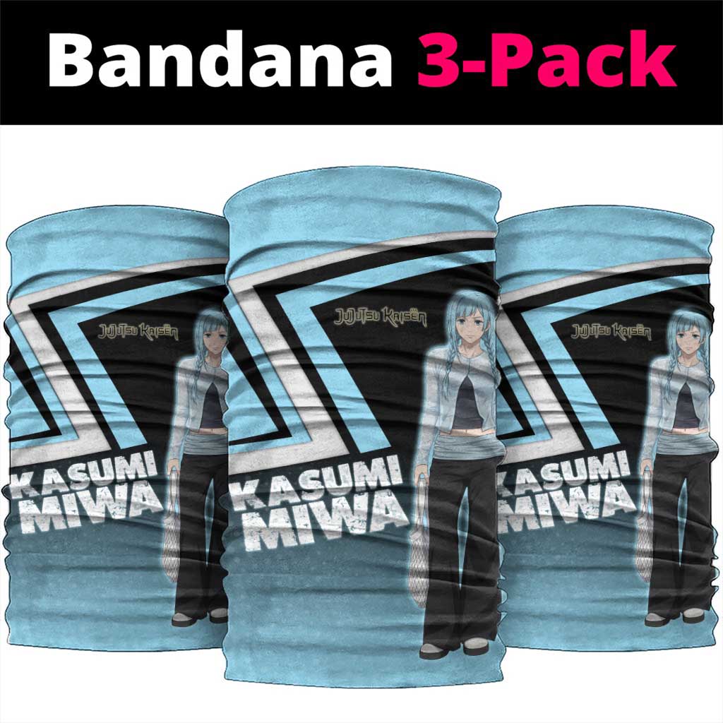 Kasumi Miwa Neck Gaiter Blue Gradient Anime Style
