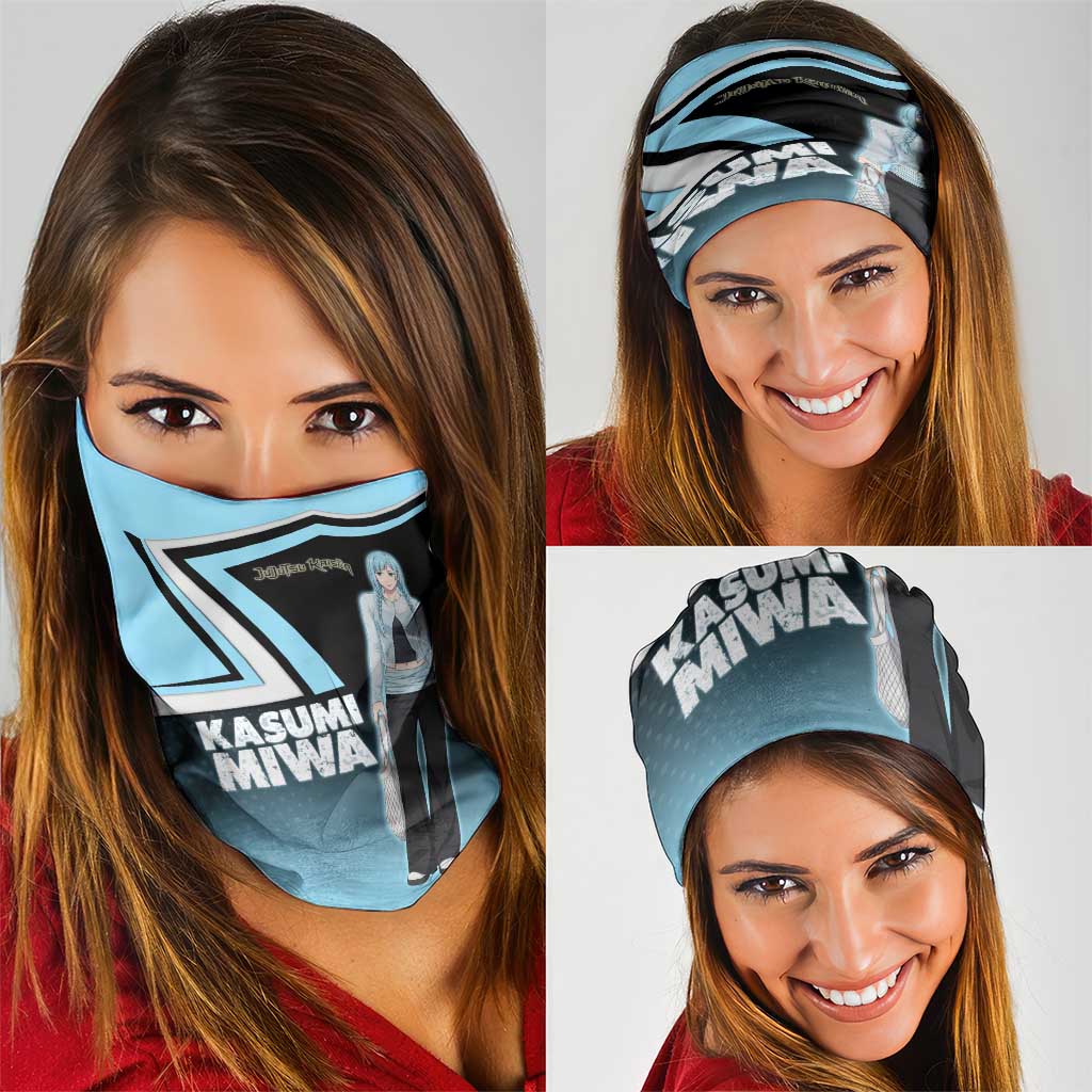 Kasumi Miwa Neck Gaiter Blue Gradient Anime Style