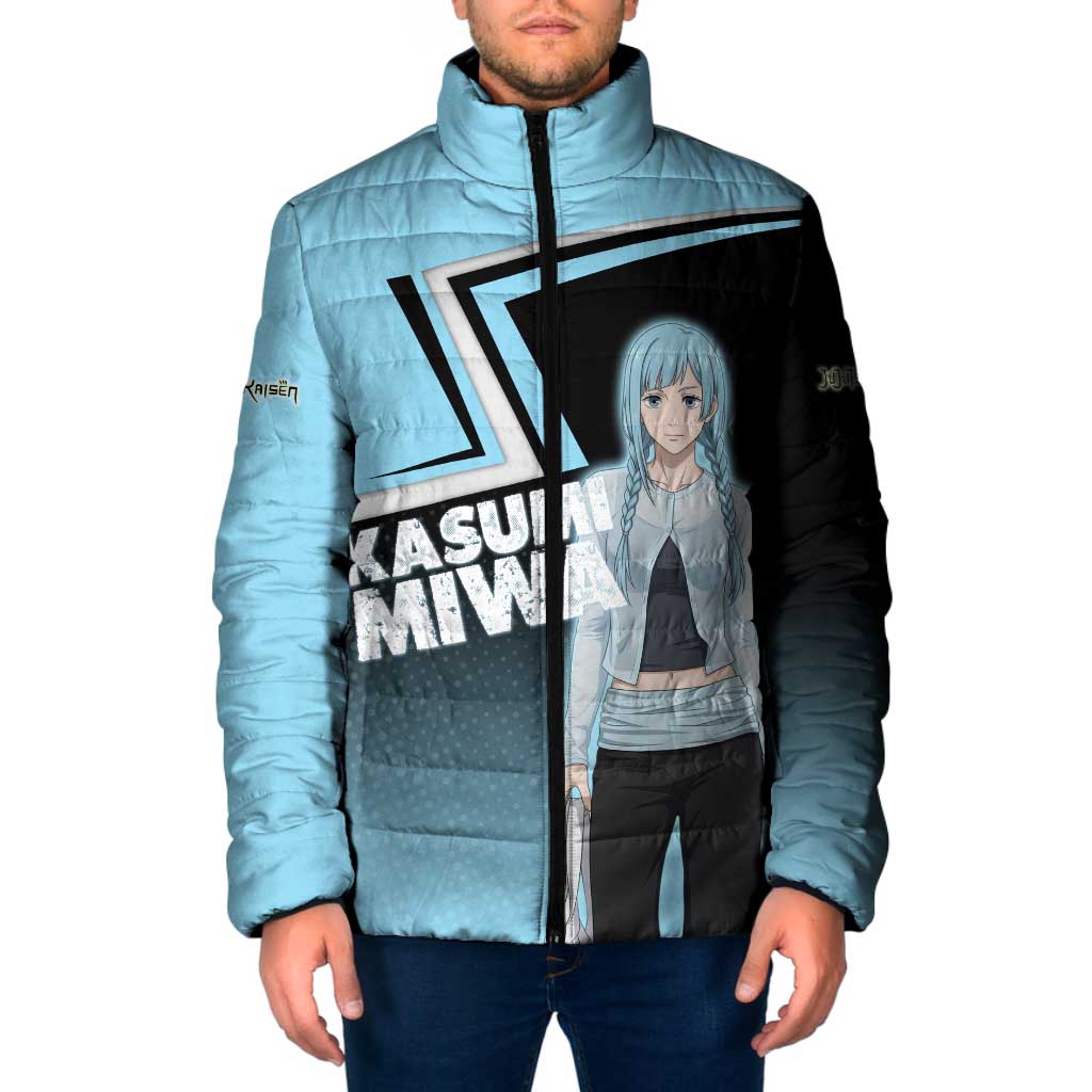 Kasumi Miwa Padded Jacket Blue Gradient Anime Style