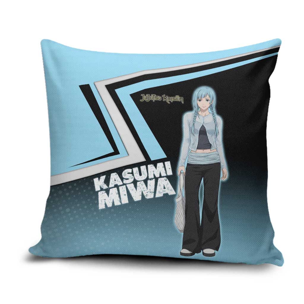 Kasumi Miwa Pillow Cover Blue Gradient Anime Style