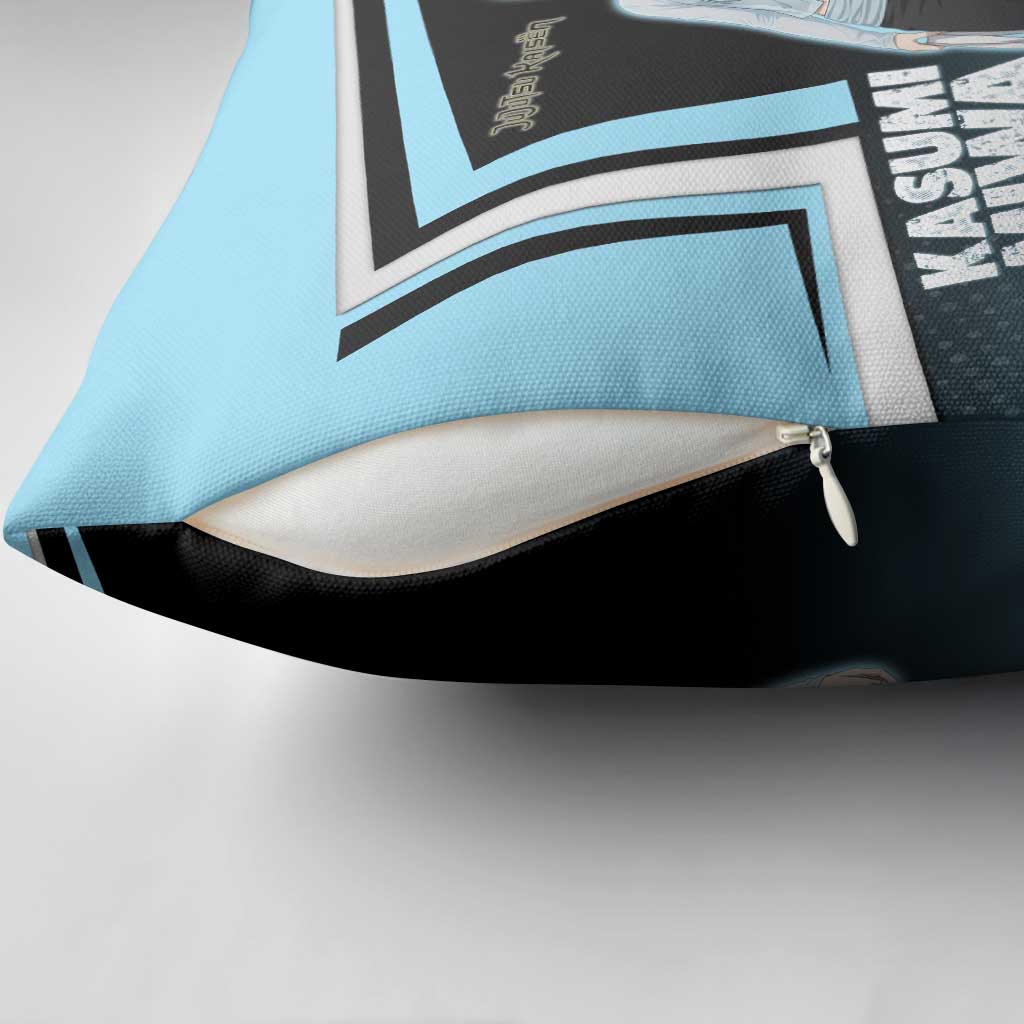 Kasumi Miwa Pillow Cover Blue Gradient Anime Style