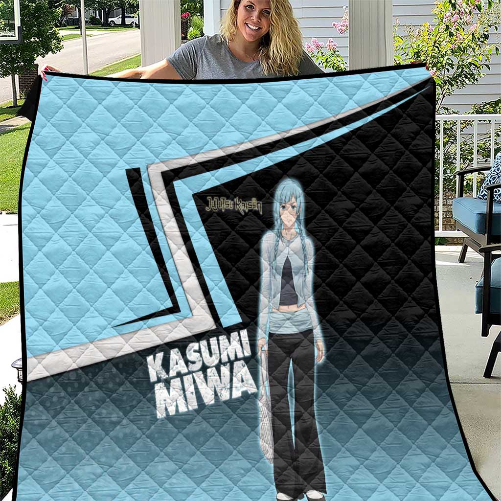 Kasumi Miwa Quilt Blue Gradient Anime Style