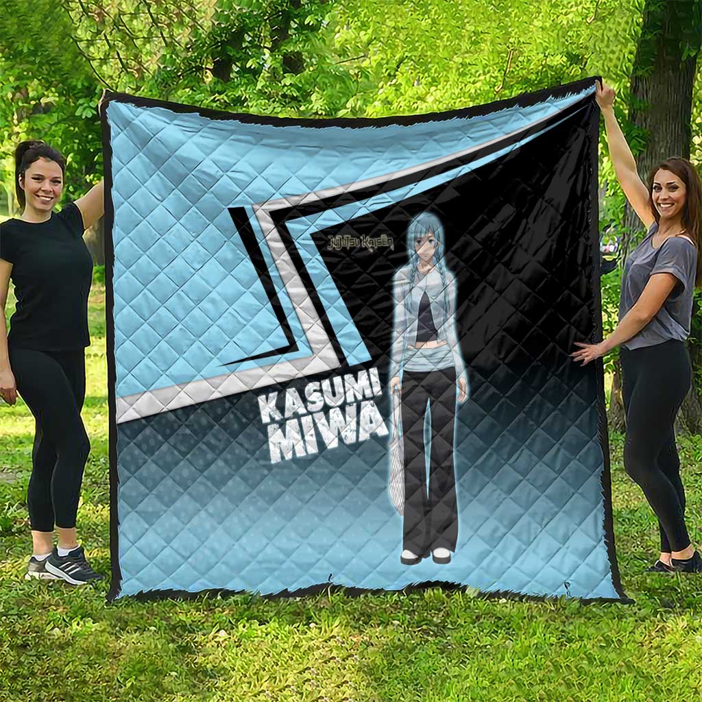 Kasumi Miwa Quilt Blue Gradient Anime Style