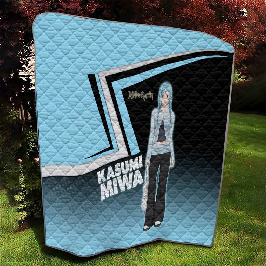 Kasumi Miwa Quilt Blue Gradient Anime Style