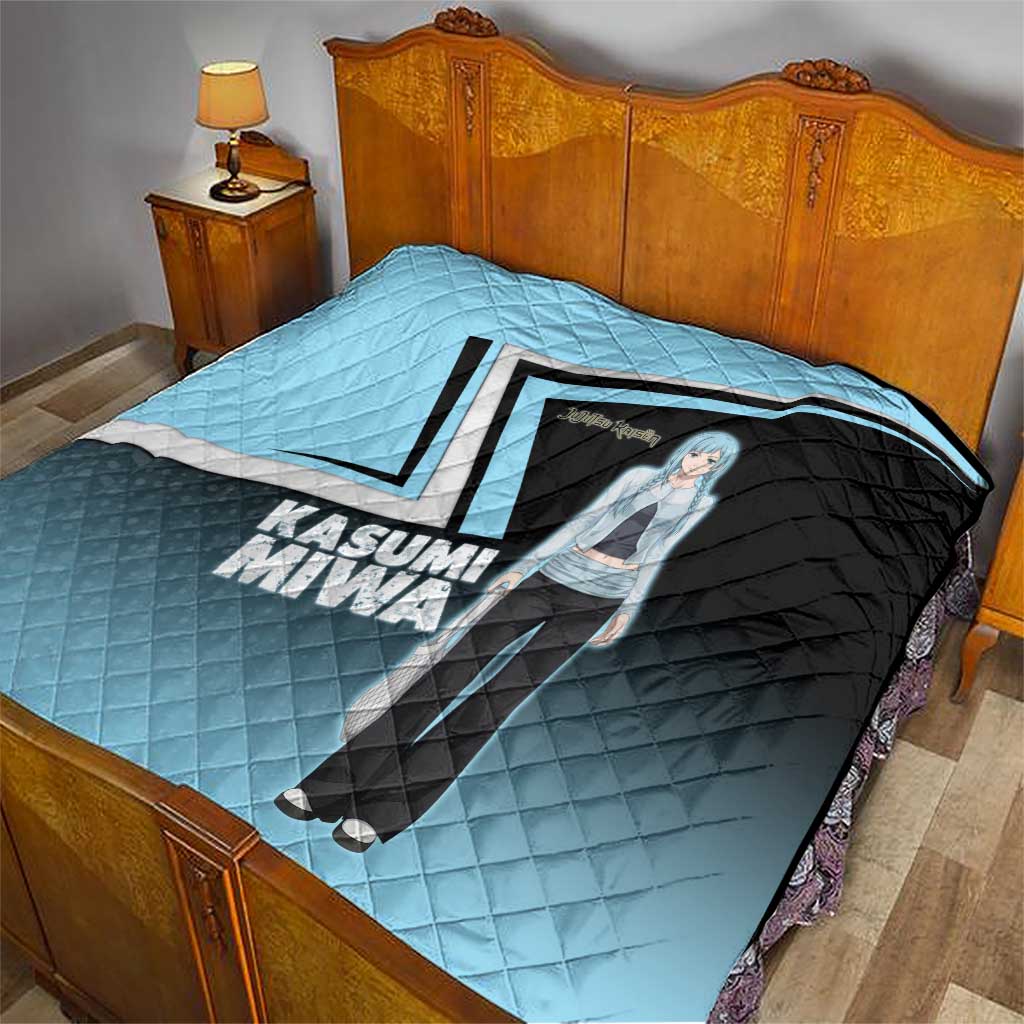 Kasumi Miwa Quilt Blue Gradient Anime Style