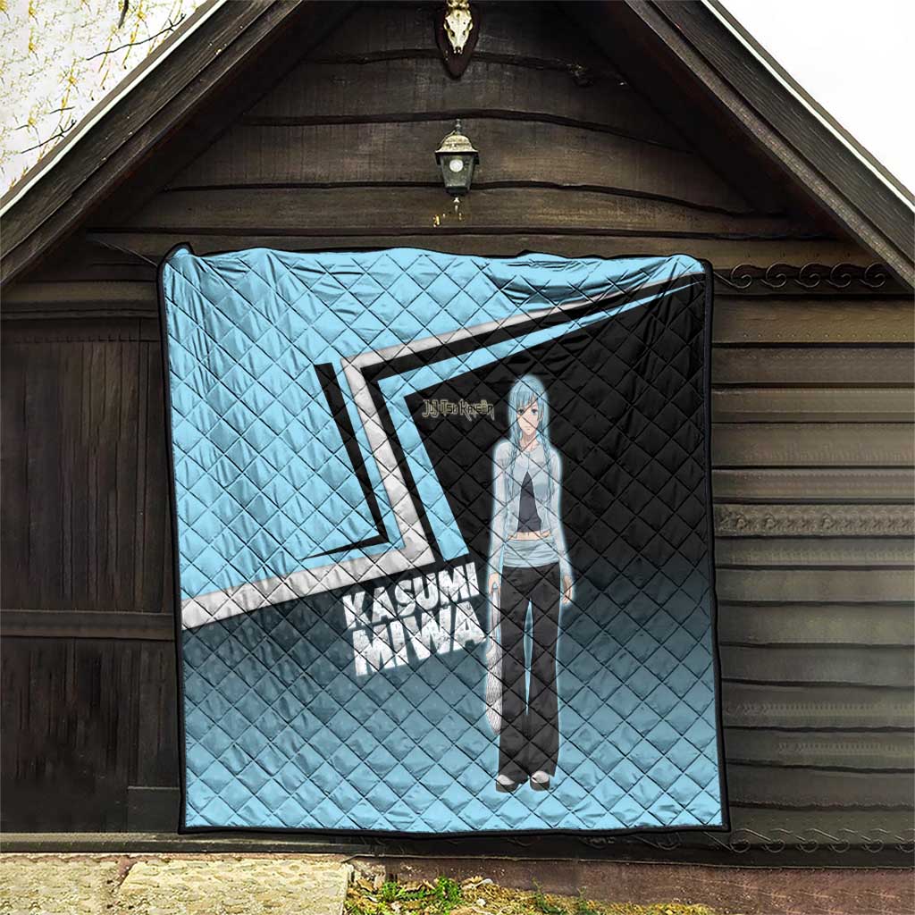 Kasumi Miwa Quilt Blue Gradient Anime Style
