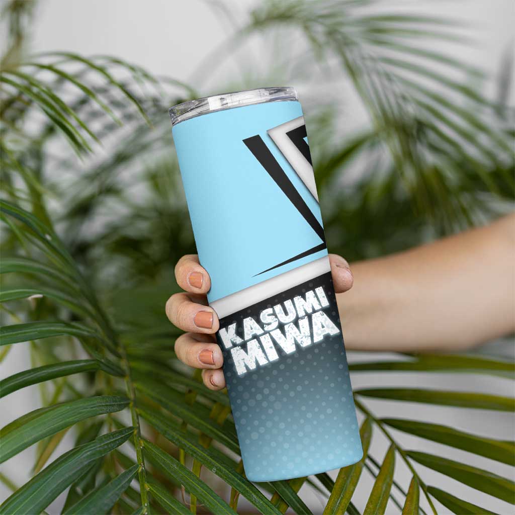 Kasumi Miwa Skinny Tumbler Blue Gradient Anime Style
