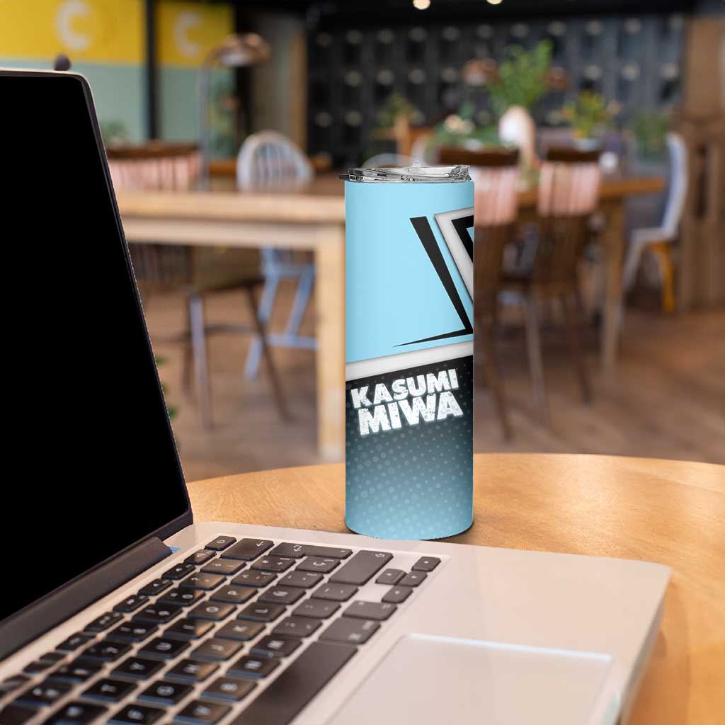 Kasumi Miwa Skinny Tumbler Blue Gradient Anime Style