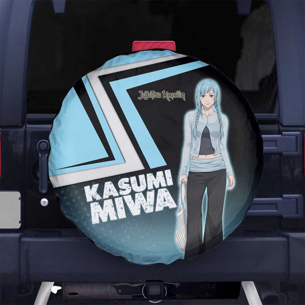 Kasumi Miwa Spare Tire Cover Blue Gradient Anime Style
