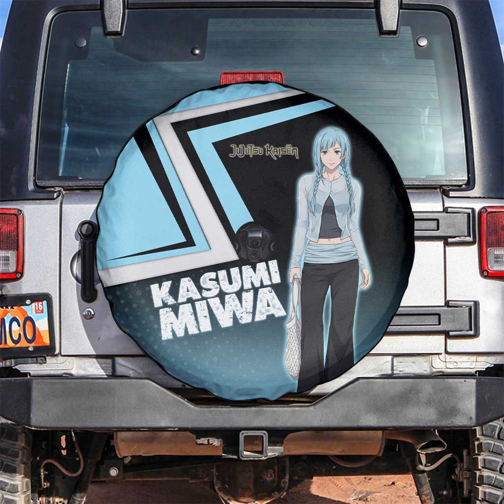 Kasumi Miwa Spare Tire Cover Blue Gradient Anime Style