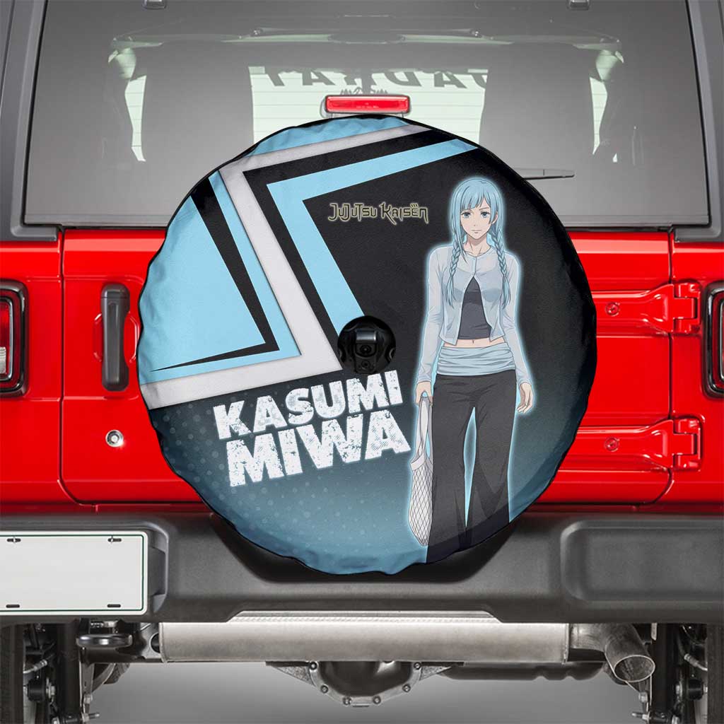 Kasumi Miwa Spare Tire Cover Blue Gradient Anime Style