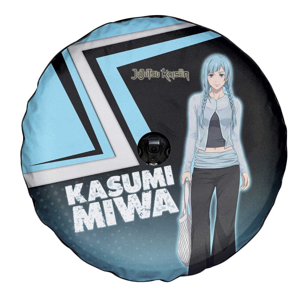Kasumi Miwa Spare Tire Cover Blue Gradient Anime Style