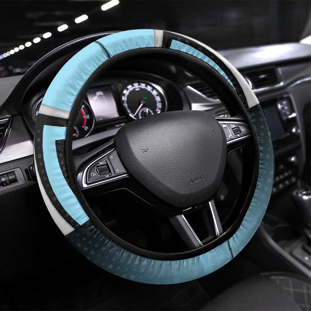 Kasumi Miwa Steering Wheel Cover Blue Gradient Anime Style